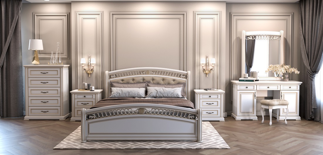 Wooden bedroom "Dominika" (Talan Group). Alder tree. You can buy on our website or by phone +380506286850.