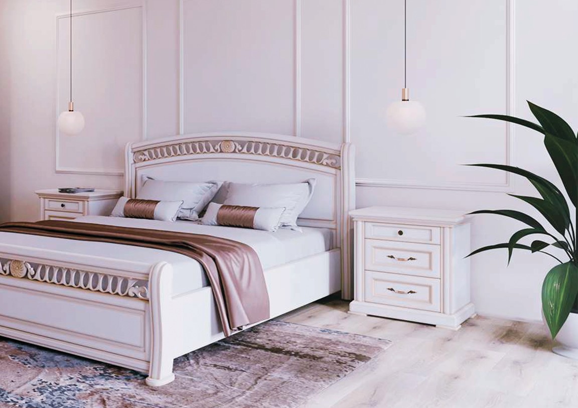 Кровать Доминика в белом цвете