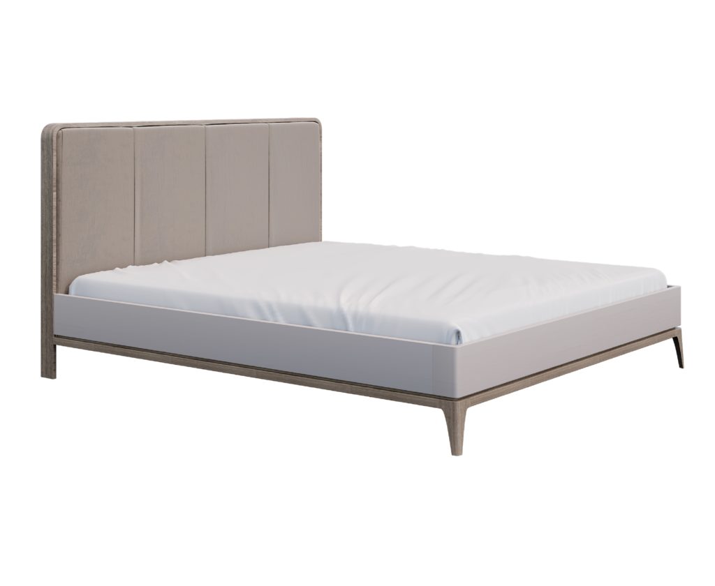 Bed on legs, soft headboard! The Medea Italconcept bedroom has a rich selection of bed options, and color matching in all elements.