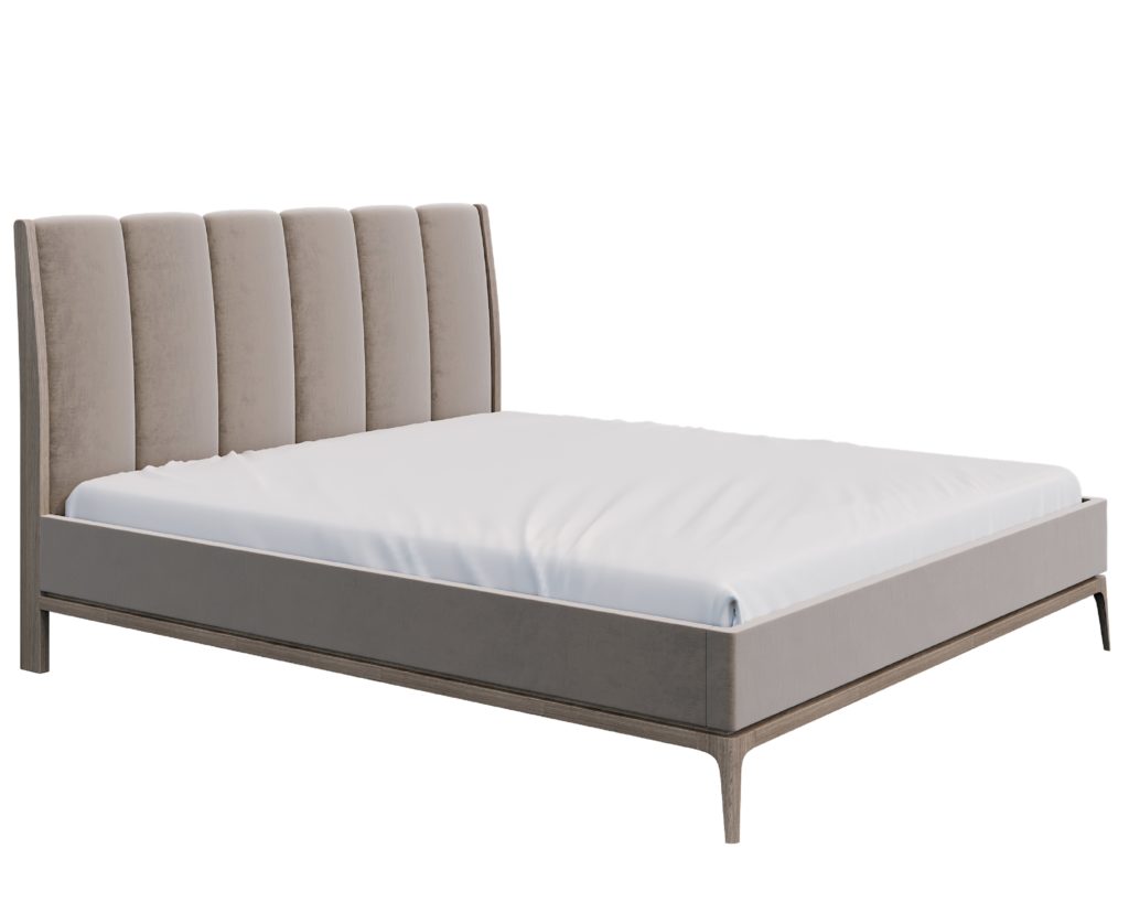 Bed with upholstered headboard Medea from Trademark Italconcept. A rich selection of bed options and color matching in all elements.