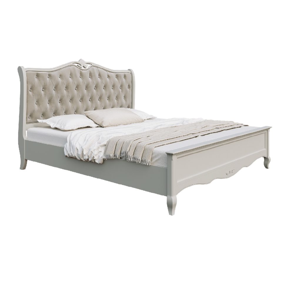Bed "Selena" with decor and upholstered headboard from Trademark "Italconcept" Wood - ash. Buy online +380506286850