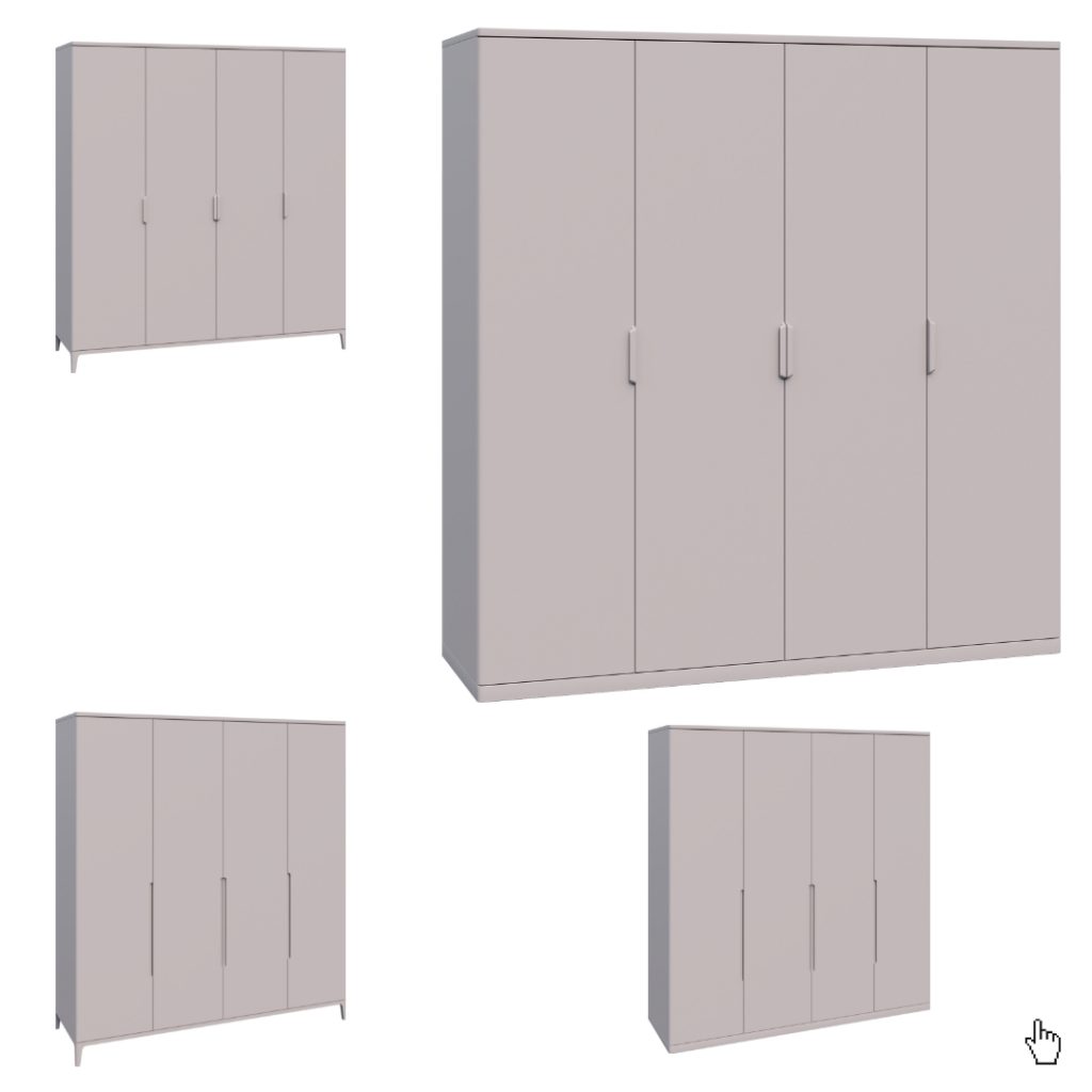 Four-door wardrobe on a plinth or on legs Teana Italconcept TM (Italconcept). Material: solid wood ash, oak veneer. шкаф четырехдверный массив дерева