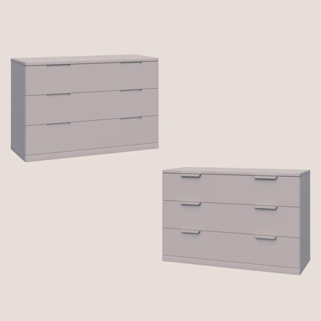 Chest of drawers TEANA NEW on a plinth
