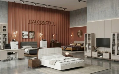 Шоурум Italconcept з ліжками, комодами та сервантами - купити спальню від виробника