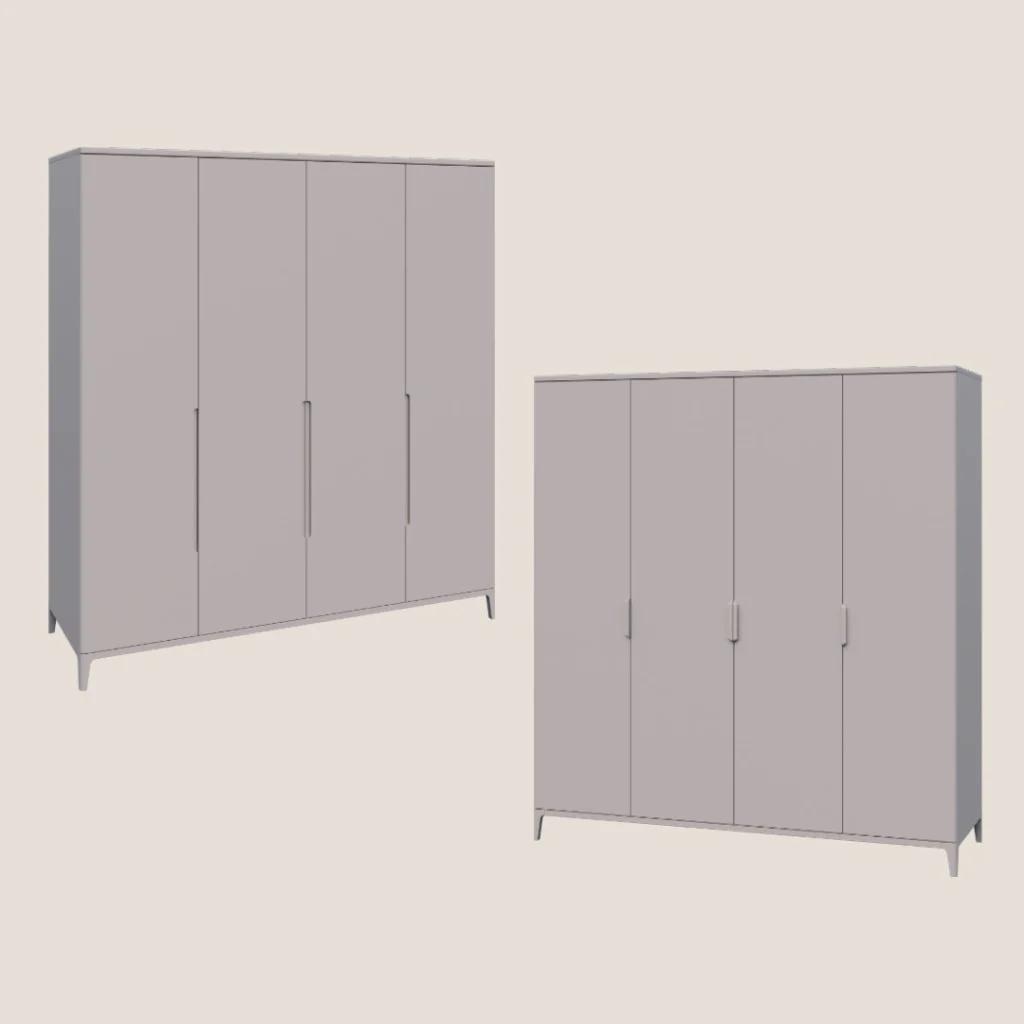 Wardrobe four-door TEANA NEW (on legs)
