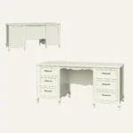 Writing desk VENEZIA NEW with two pedestals - 1