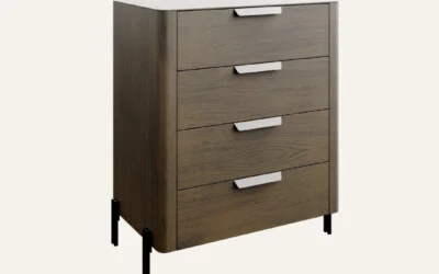Wooden dresser with four drawers
