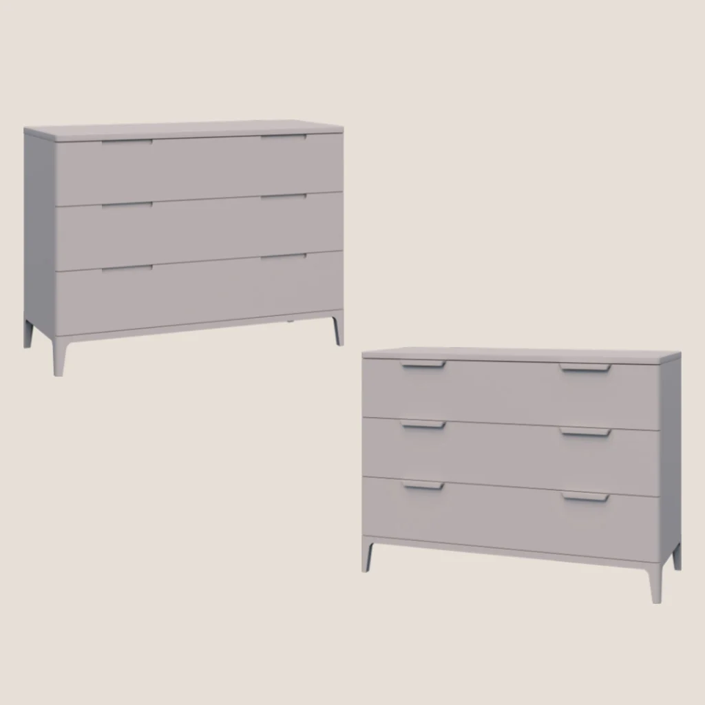 Chest of drawers 120 cm TEANA NEW on legs