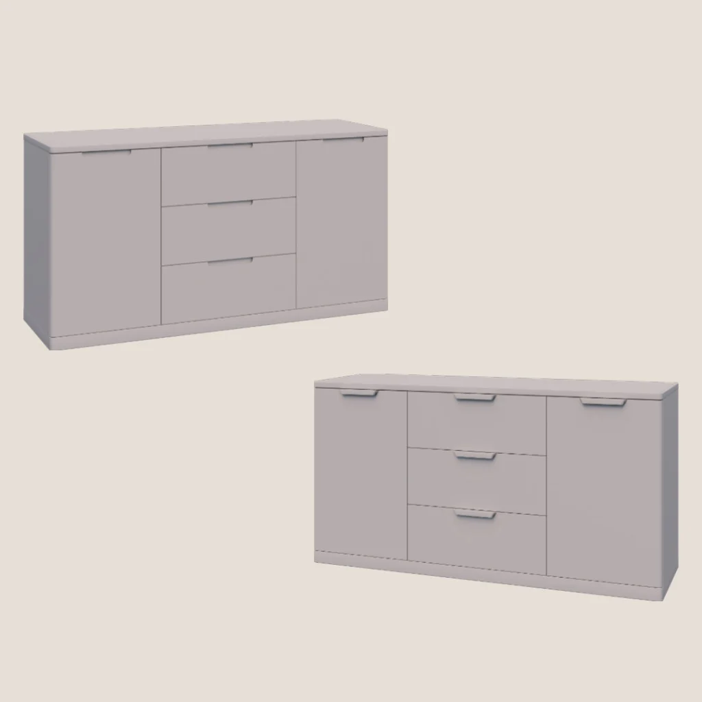 Chest of drawers 150 cm TEANA NEW on a plinth