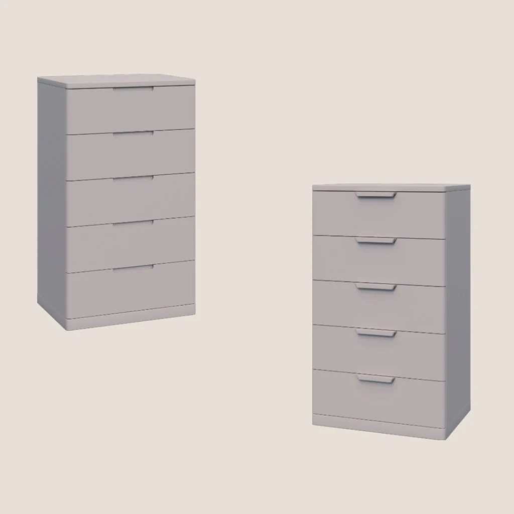Сhest of drawers TEANA NEW on a plinth (high)