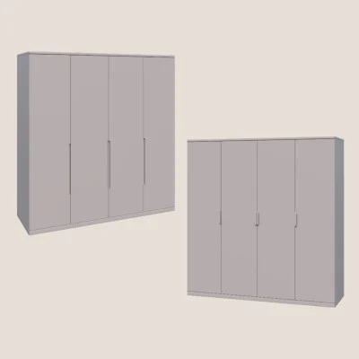Wardrobe TEANA NEW four-door (on a plinth)