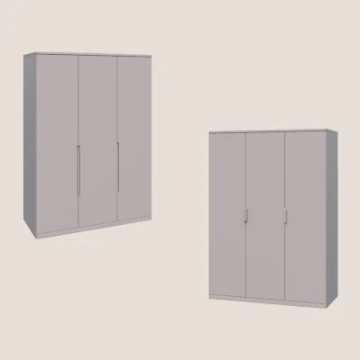 Wardrobe TEANA NEW three-door (on a plinth)